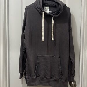 Aerie Womens Gray oversized Pullover Hoodie